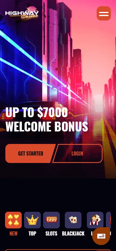 Highway Casino mobile browser home for Australian players using AUD